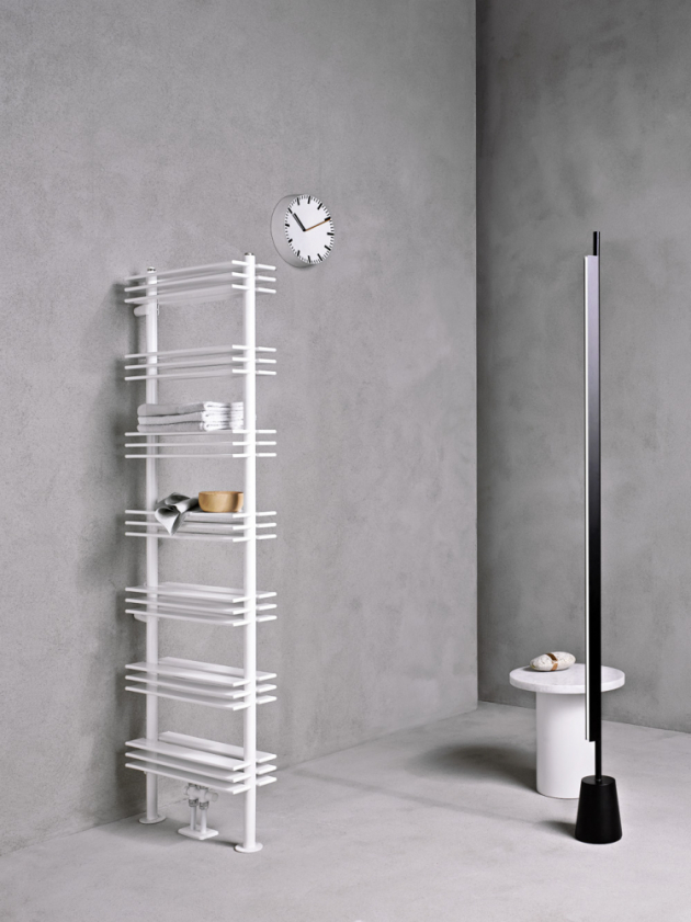 Radiátor Shelf (Caleido), 160 × 51 cm, 7 praktických poliček, elektrické nebo teplovodní vytápění, cena 35 512 Kč, WWW.DESIGNBATH.CZ