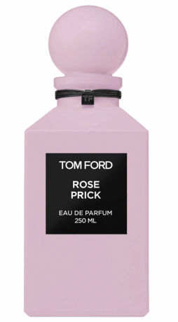 Parfémovaná voda Rose Prick (Tom Ford), srdce tvoří bulharská růže, pačuli a boby tonka, 50 ml, cena 7 500 Kč, WWW.DOUGLAS.CZ