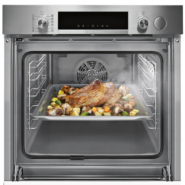 Vestavná trouba HRG5184S1 (Bosch), 60 cm, nerez, funkce přídavné páry AddedSteam, 30 automatických programů, cena 23 990 Kč, WWW.BOSCH¬HOME. COM/CZ