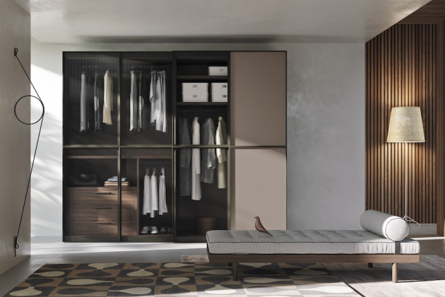 Skříň Skeletro Walk-in Closet (Orme), melamin v dekoru dřeva a mramoru, matný lak, cena 258 059 Kč, WWW.CASAMODERNA.CZ 