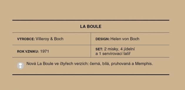 info o návrhu La Boule, Villeroy &amp; Boch