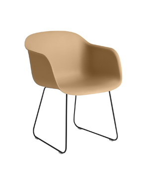 Židle z kolekce Fiber, design Iskos-Berlin, dřevěná vlákna, ocel, plast, cena 7 416 Kč