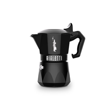 Kávovar New Brikka ze série Exklusive pro přípravu překapávané kávy pro objem dvou šálků kávy, uvnitř speciální ochranná vrstva, cena 1 680 Kč