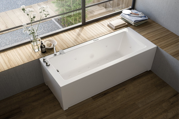 GLASS HYDROMASSAGE BATHTUBS NUBEA