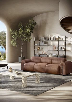 Sofa Colle, design studio Big Bjarke Ingels Group, kůže, cena 317 250 Kč 